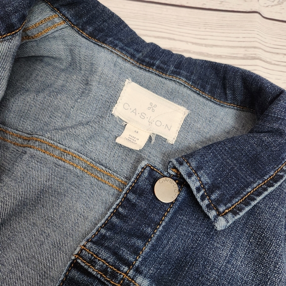 Caslon Dark Blue Denim Jean Jacket - Picture 2 of 2